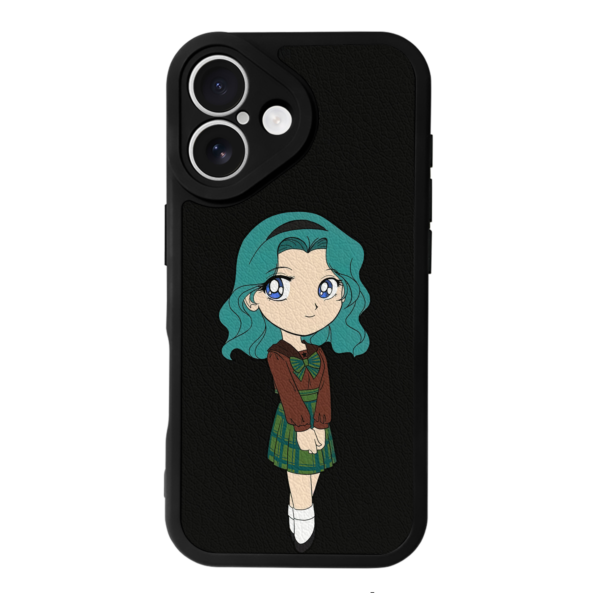 （画像用） 美少女戦士セーラームーン 海王 みちる（かいおう みちる） Sailor Moon Kaiou Michiru 【iPhone 16シリーズ対応】シリコンスマホケース（レザー調） 材質：シリコン